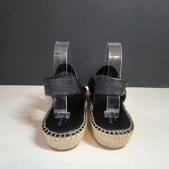 Cole Haan Women's Black Wedge Open Toe Sandals - Picture 8 of 10